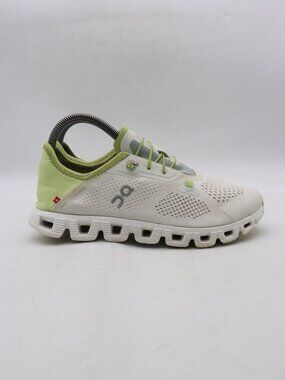 On Running Cloud 5 Coast Shoes Women's 8 White Green Mesh Lightweight Sneakers